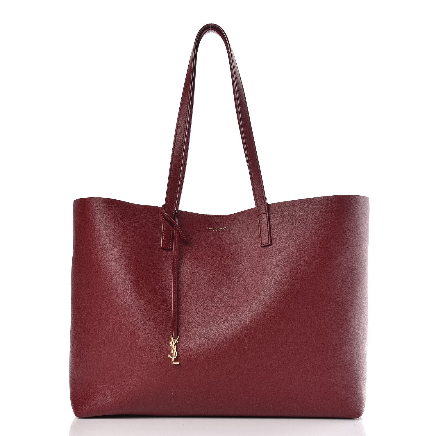 Saint Laurent Calfskin Large Shopping Tote Deep Carmin 3 of 16