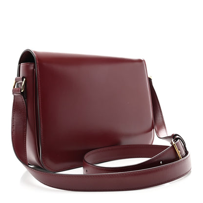 Celine Shiny Calfskin Medium Triomphe Light Burgundy 3 of 10