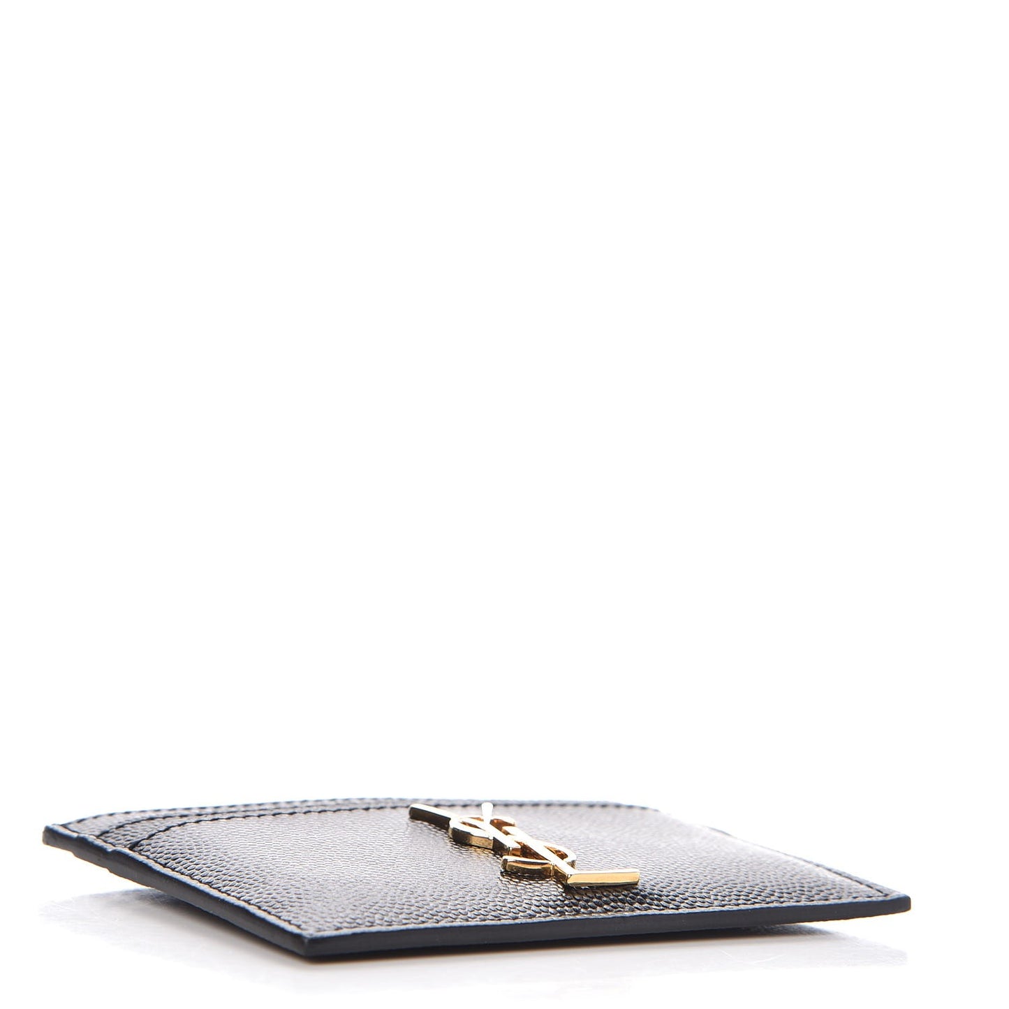 Grain De Poudre Monogram Credit Card Case Black