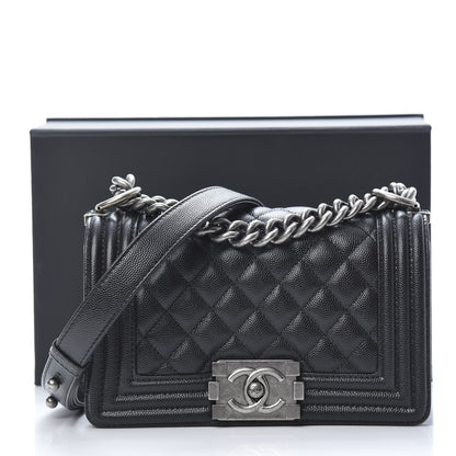 Chanel Caviar Quilted Small Boy Flap Black 11 of 11