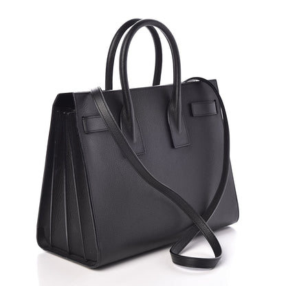 Saint Laurent Grained Calfskin Small Sac De Jour Black 4 of 8
