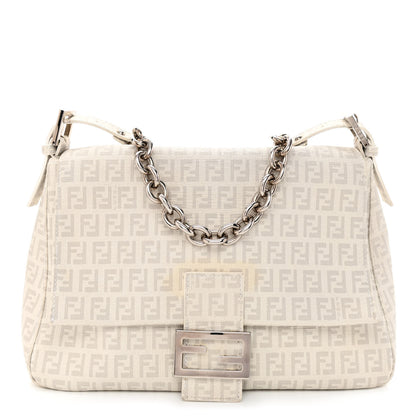 Fendi Zucchino Spalmati Forever Mama Baguette White 1 of 12