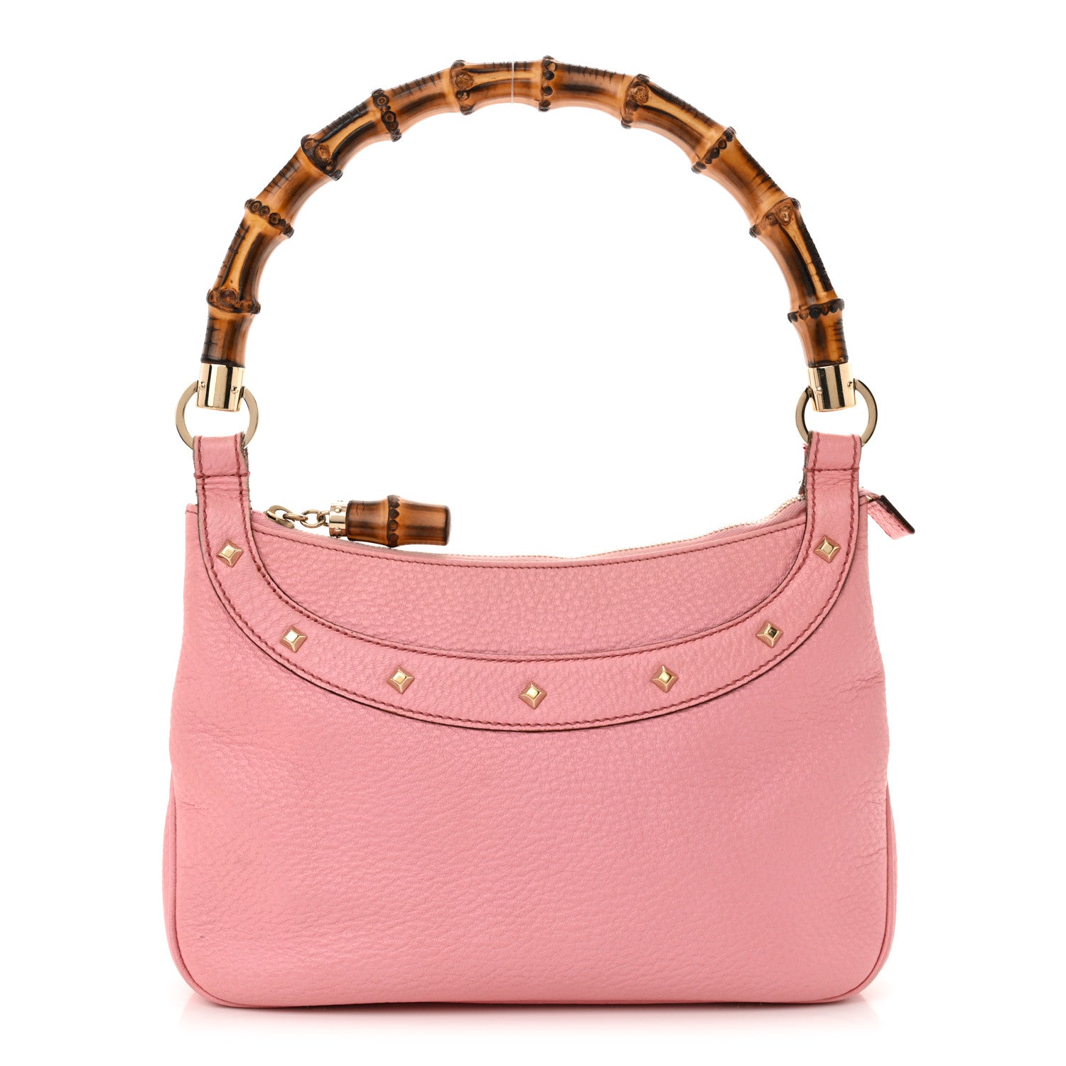 Gucci Calfskin Bamboo Anita Top Handle Bag Light Pink 1 of 14