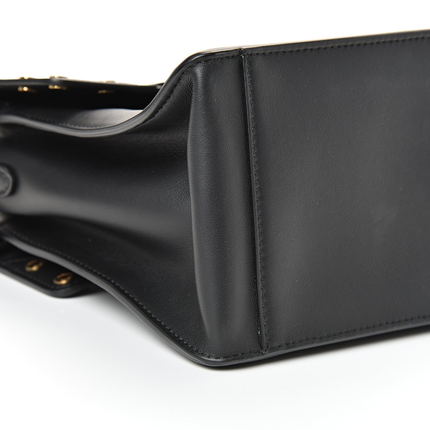 Vitello Grace Bi-Color FF 1974 Embossed Flip Tote Black Maya