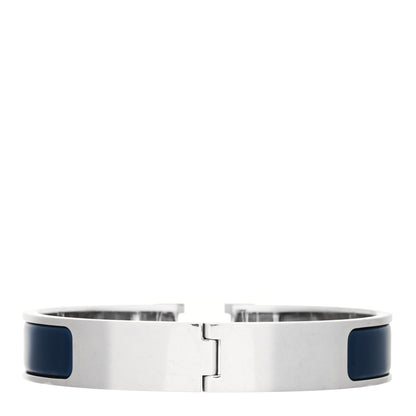 Hermes Narrow Enamel Clic Clac H Bracelet PM Bleu Nuit 3 of 5