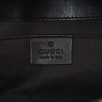 Gucci Monogram Studded Large Horsebit Clutch Dark Brown 6 of 7