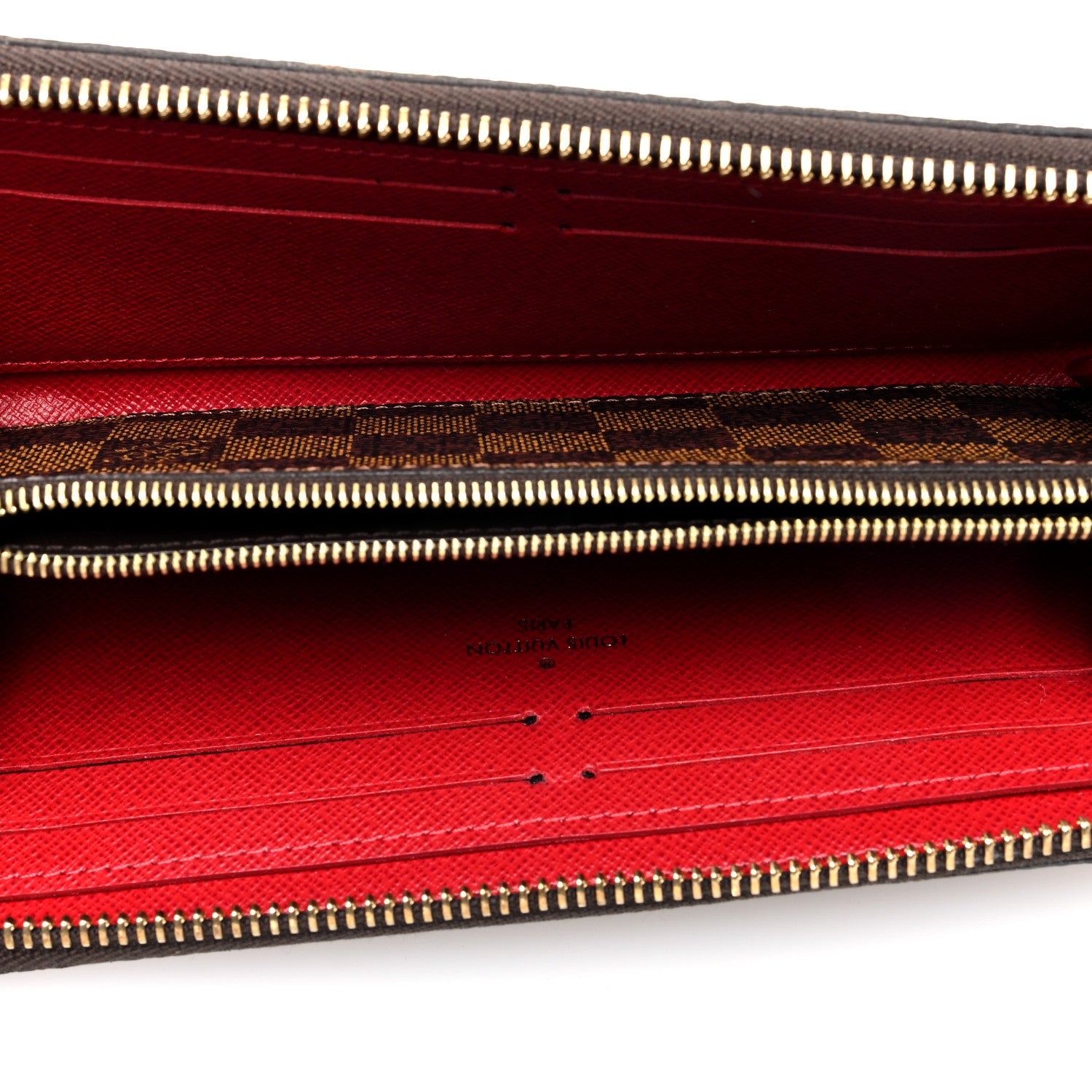 Louis Vuitton Damier Ebene Clemence Wallet Cherry 5 of 6