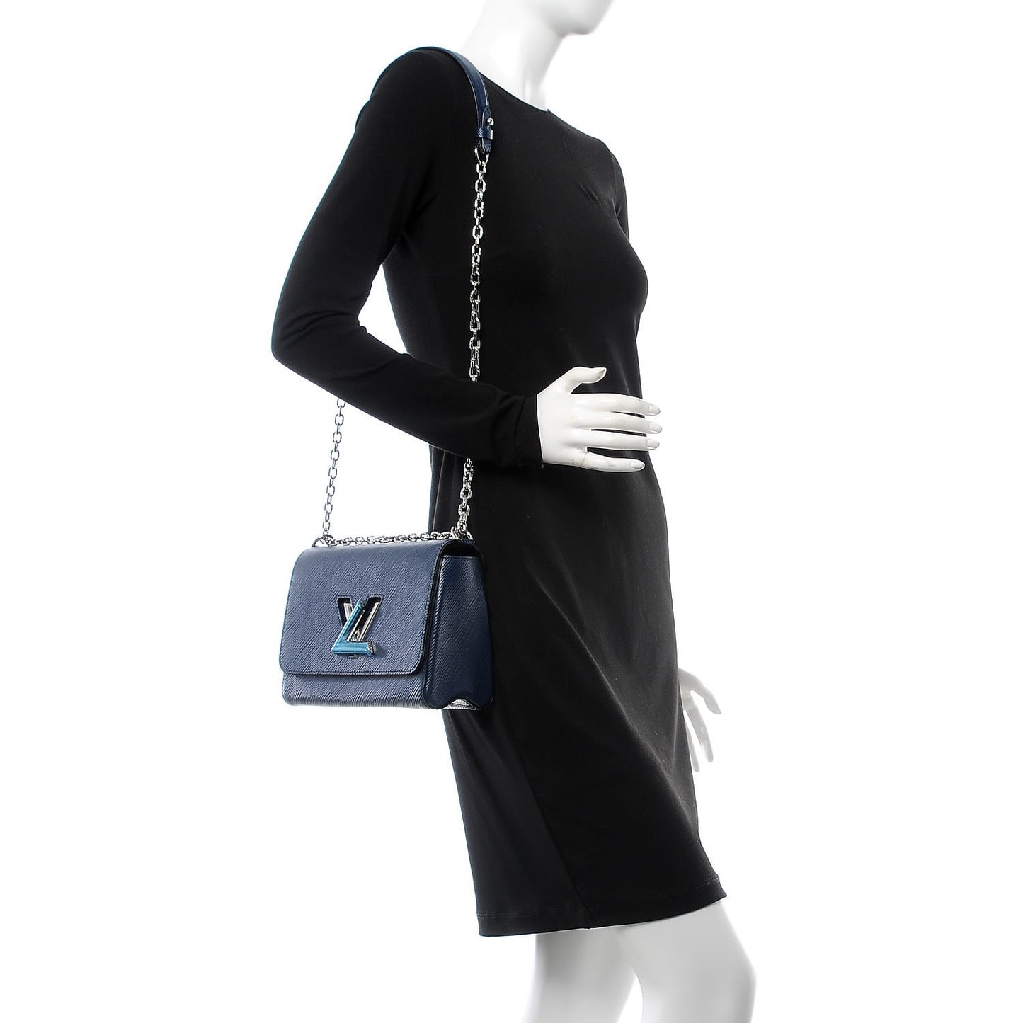 Epi Twist Shoulder Bag MM Indigo
