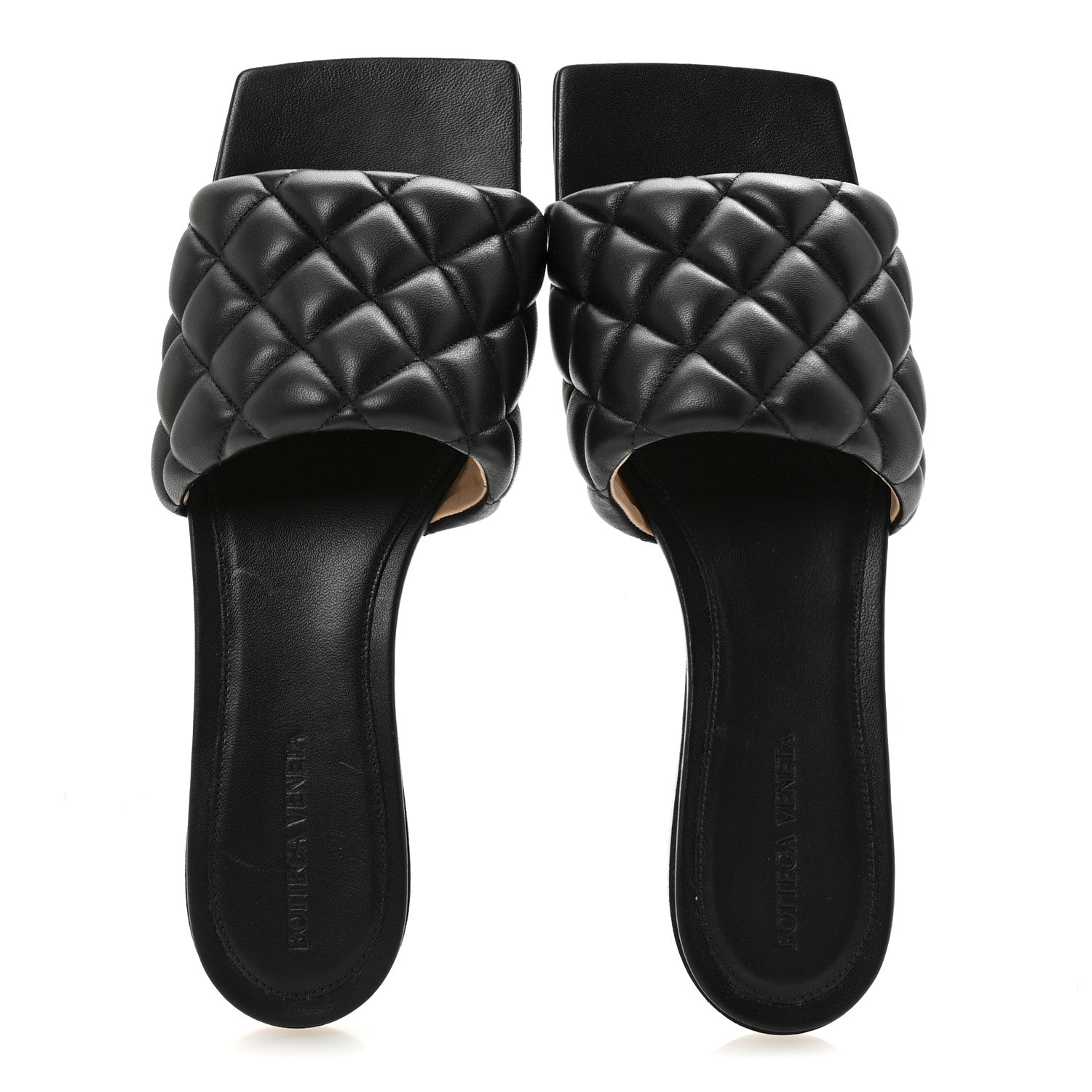Bottega Veneta Nappa Matelasse Padded Flat Sandals 40 Black 2 of 9