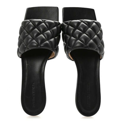 Bottega Veneta Nappa Matelasse Padded Flat Sandals 40 Black 2 of 9