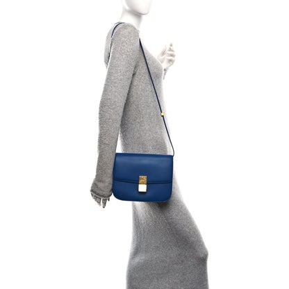 Celine Box Calfskin Medium Classic Box Flap Bag Indigo 2 of 10
