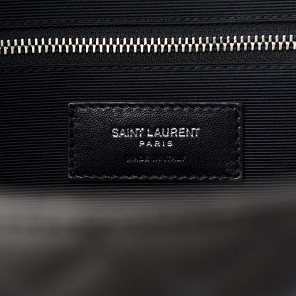 Saint Laurent Grain De Poudre Textured Mixed Matelasse Large Triquilt Monogram Satchel Earth 7 of 8