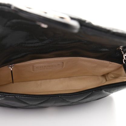 Chanel Glazed Caviar Quilted Small Nature Flap Bag Black 4 of 11
