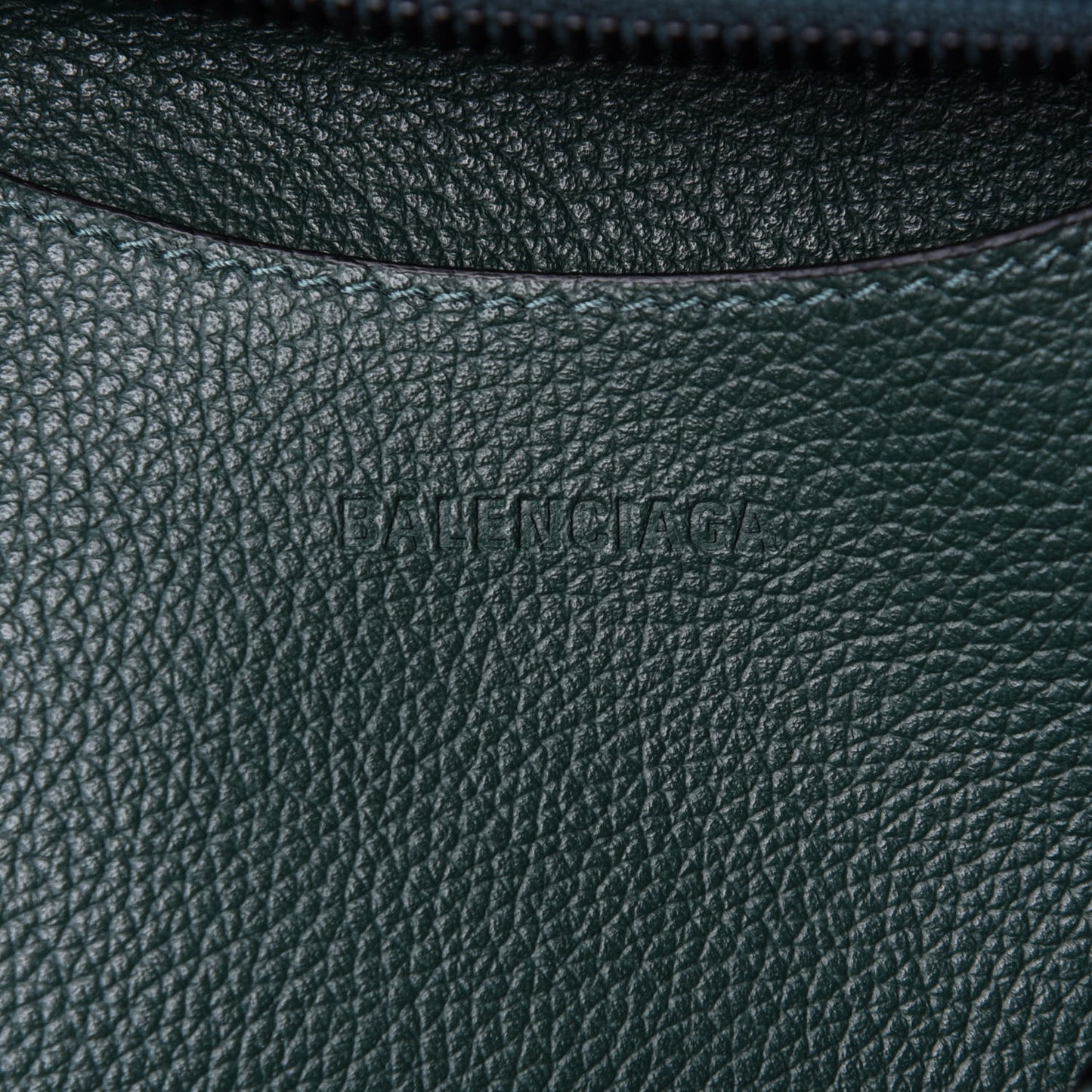 Grained Calfskin Neo Classic Matte Black Hardware S City Forest Green