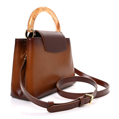 Louis Vuitton Calfskin Resin Capucines BB Smoked Tan 3 of 9
