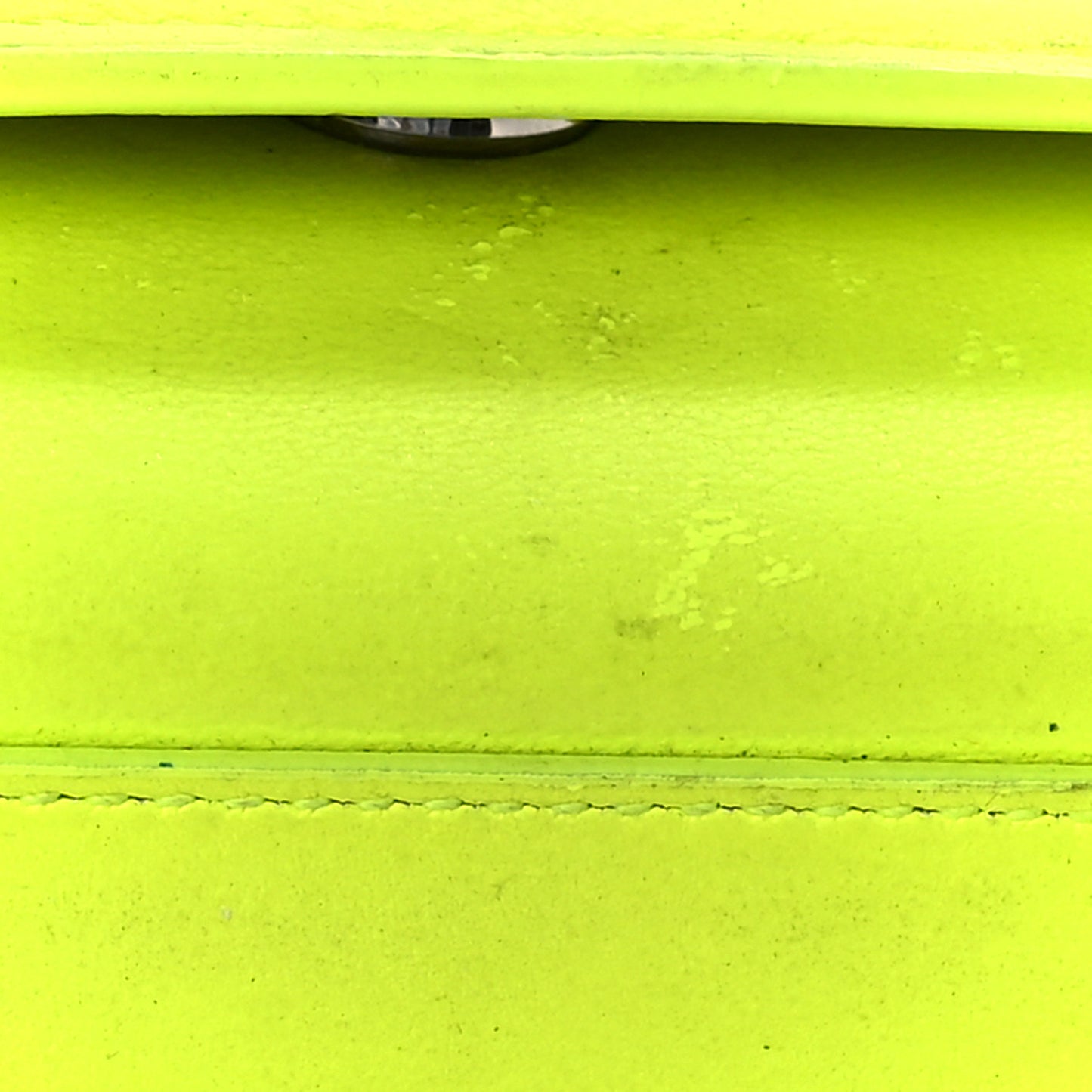 Smooth Calfskin Small Monogram Kate Satchel Neon Yellow