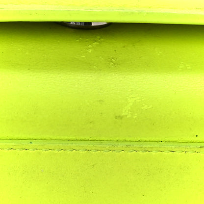 Saint Laurent Smooth Calfskin Small Monogram Kate Satchel Neon Yellow 10 of 16