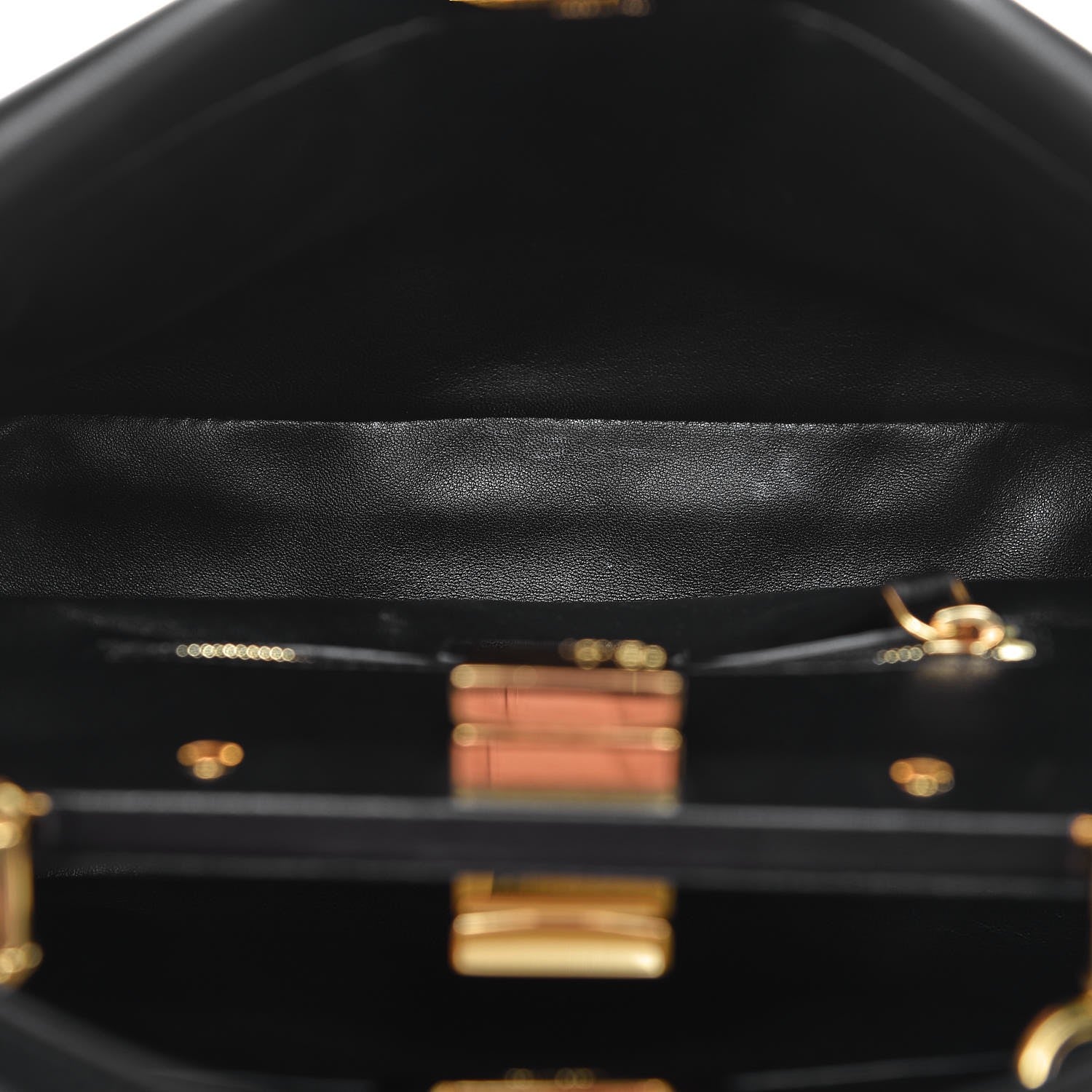 Fendi Nappa Mini Peekaboo Iconic Satchel Black 6 of 10