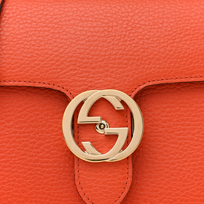 Gucci Dollar Calfskin Small Interlocking G Shoulder Bag Sun Orange 9 of 14