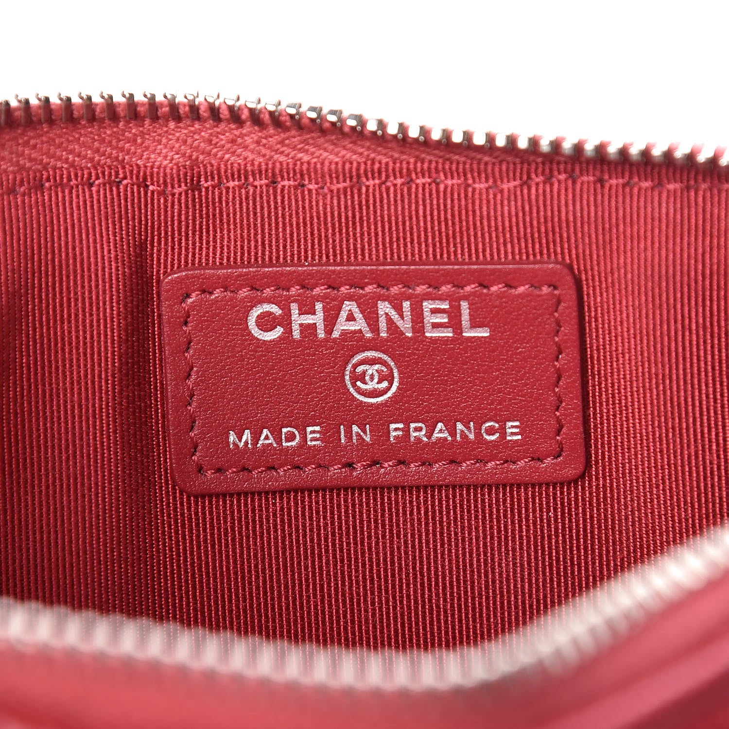 Chanel Caviar Quilted Classic Flat Wallet Pouch Red 6 of 8