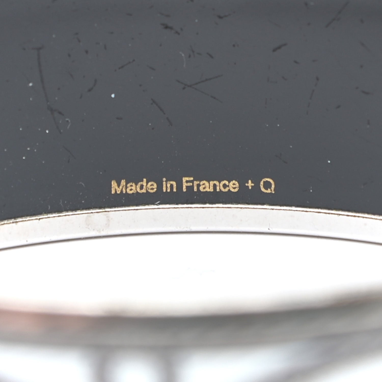 Hermes Enamel Printed Wide Grand Apparat Bracelet 62 White 5 of 6