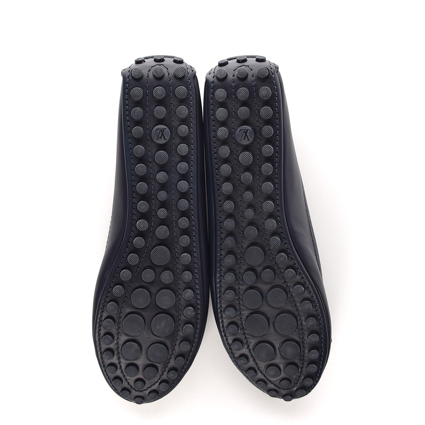 Calfskin Oxford Ballerina Flats 39 Navy