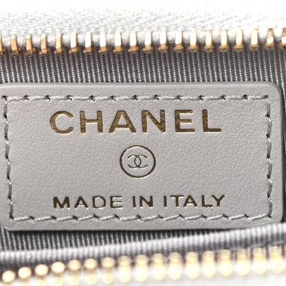 Chanel Caviar Quilted Zip Coin Purse Grey 6 of 7