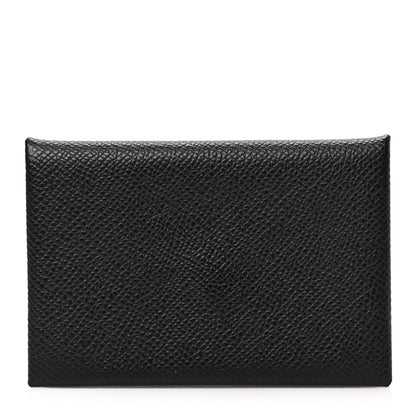 Hermes Epsom Calvi Card Case Black 1 of 6