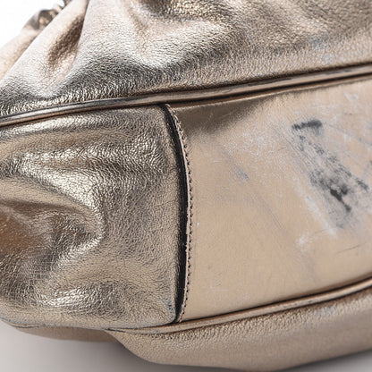 Burberry Metallic Calfskin Warrior Hobo Gold 17 of 19
