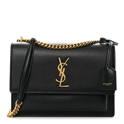 Saint Laurent SAINT LAURENT Calfskin Medium Monogram Sunset Black 1 of 12