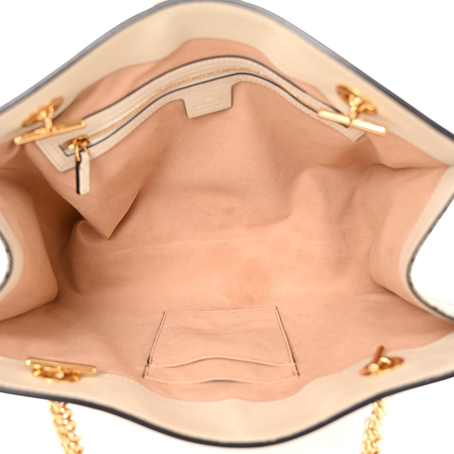 Gucci GG Supreme Monogram Medium Padlock Tote White 5 of 10