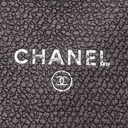 Chanel Grained Calfskin CC Button Compact Wallet Dark Brown 6 of 8