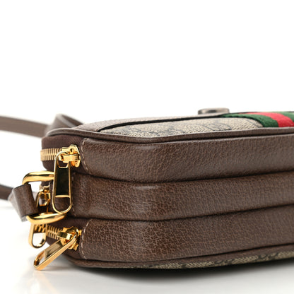 Gucci GG Supreme Monogram Web Mini Ophidia GG Bag Brown 9 of 10