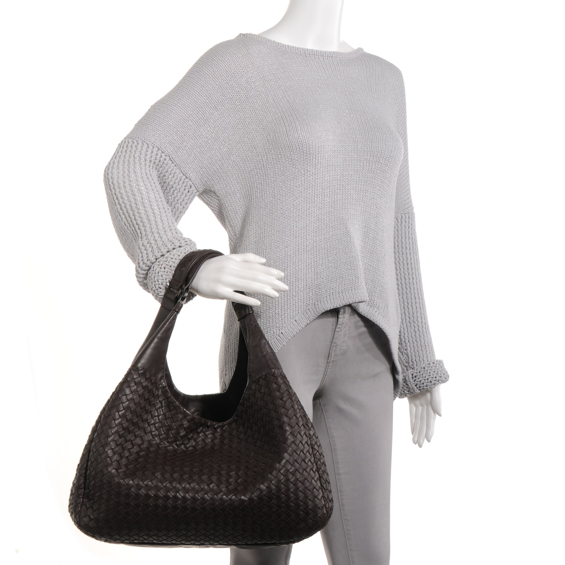 Bottega Veneta Nappa Intrecciato Large Campana Hobo Ebano 2 of 8