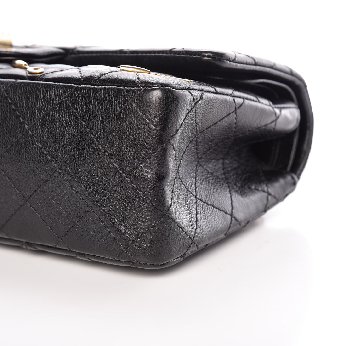 Calfskin Quilted Spoon Charms Brasserie 2.55 Reissue 225 Flap Black