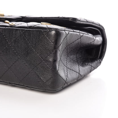 Chanel Calfskin Quilted Spoon Charms Brasserie 2.55 Reissue 225 Flap Black 6 of 11