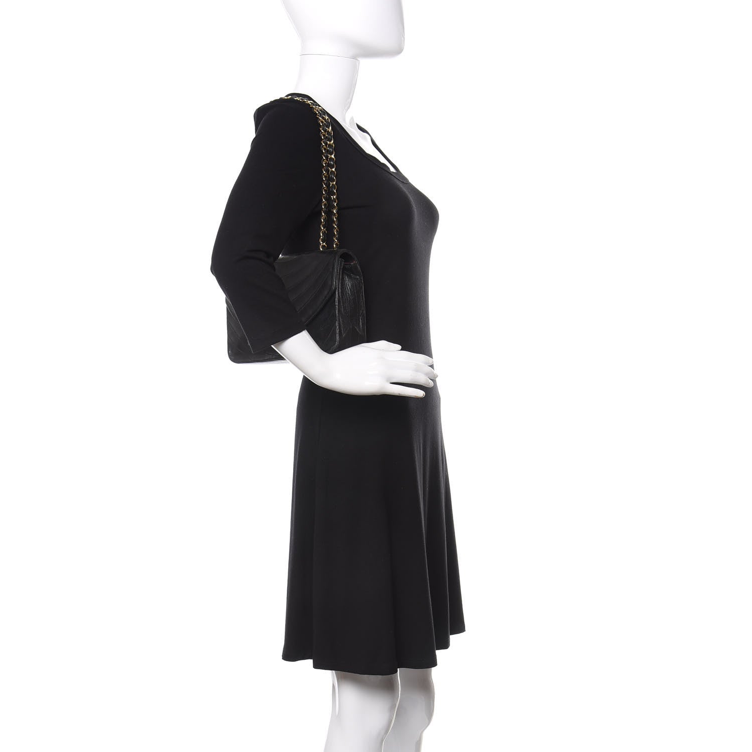 Chanel Lambskin Ribbon Quilted Small Single Flap Black 2 of 12