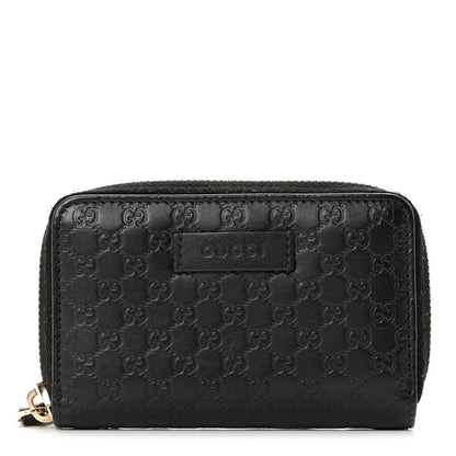 Gucci Microguccissima Zip Around Card Case Black 1 of 8