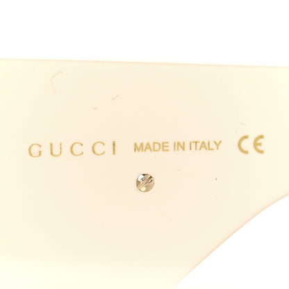Gucci Acetate Crystal Oversize Hollywood Forever Sunglasses GG0144S Ivory 5 of 8