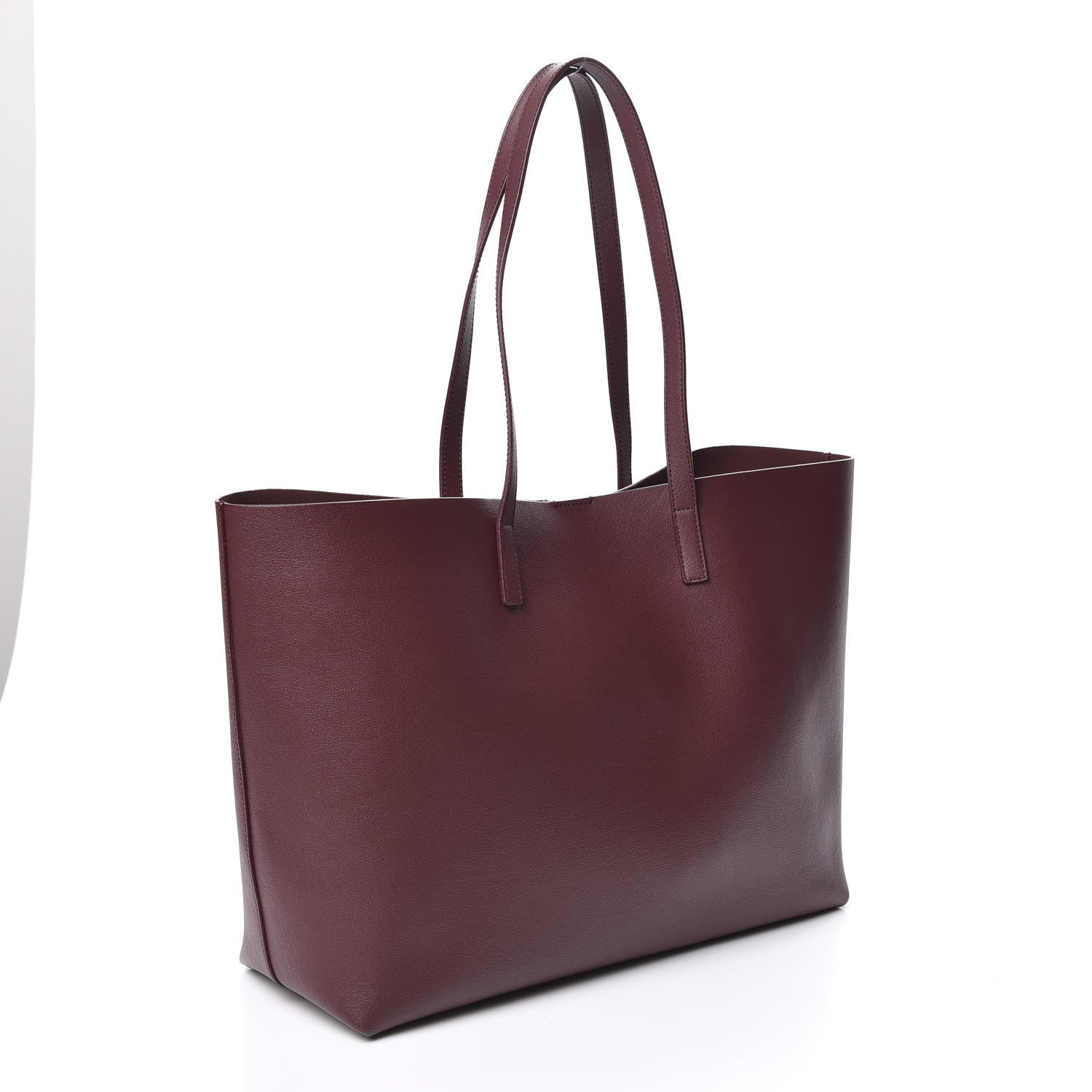 Saint Laurent Calfskin Large Shopping Tote Dark Red 2 of 10