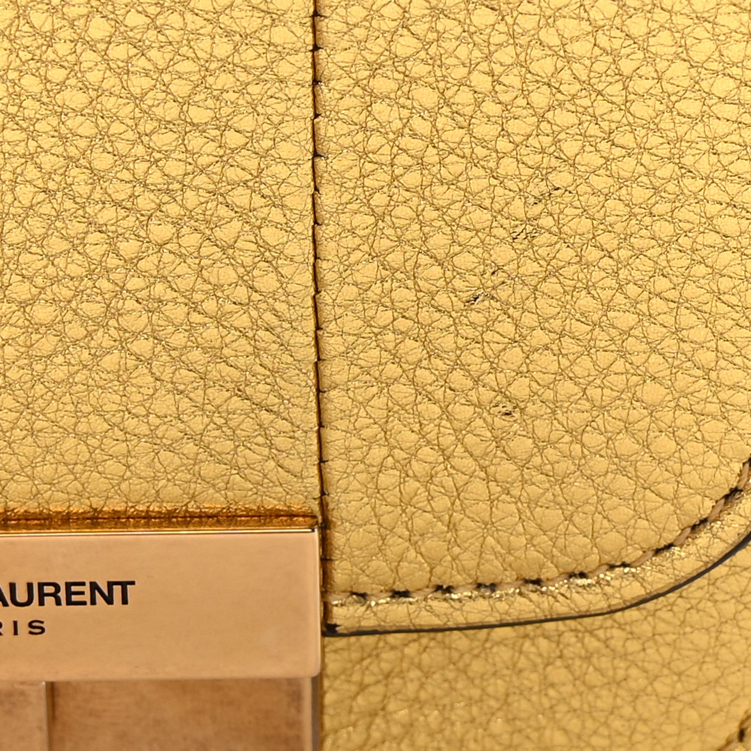 Saint Laurent Metallic Grained Calfskin Mini Betty Satchel Gold 11 of 13
