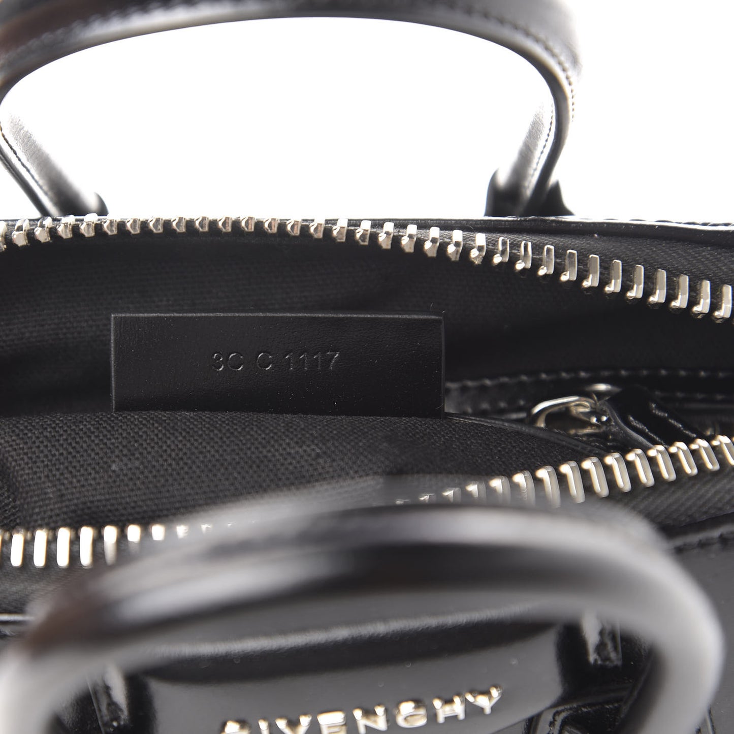 Shiny Lord Calfskin Mini Antigona Black