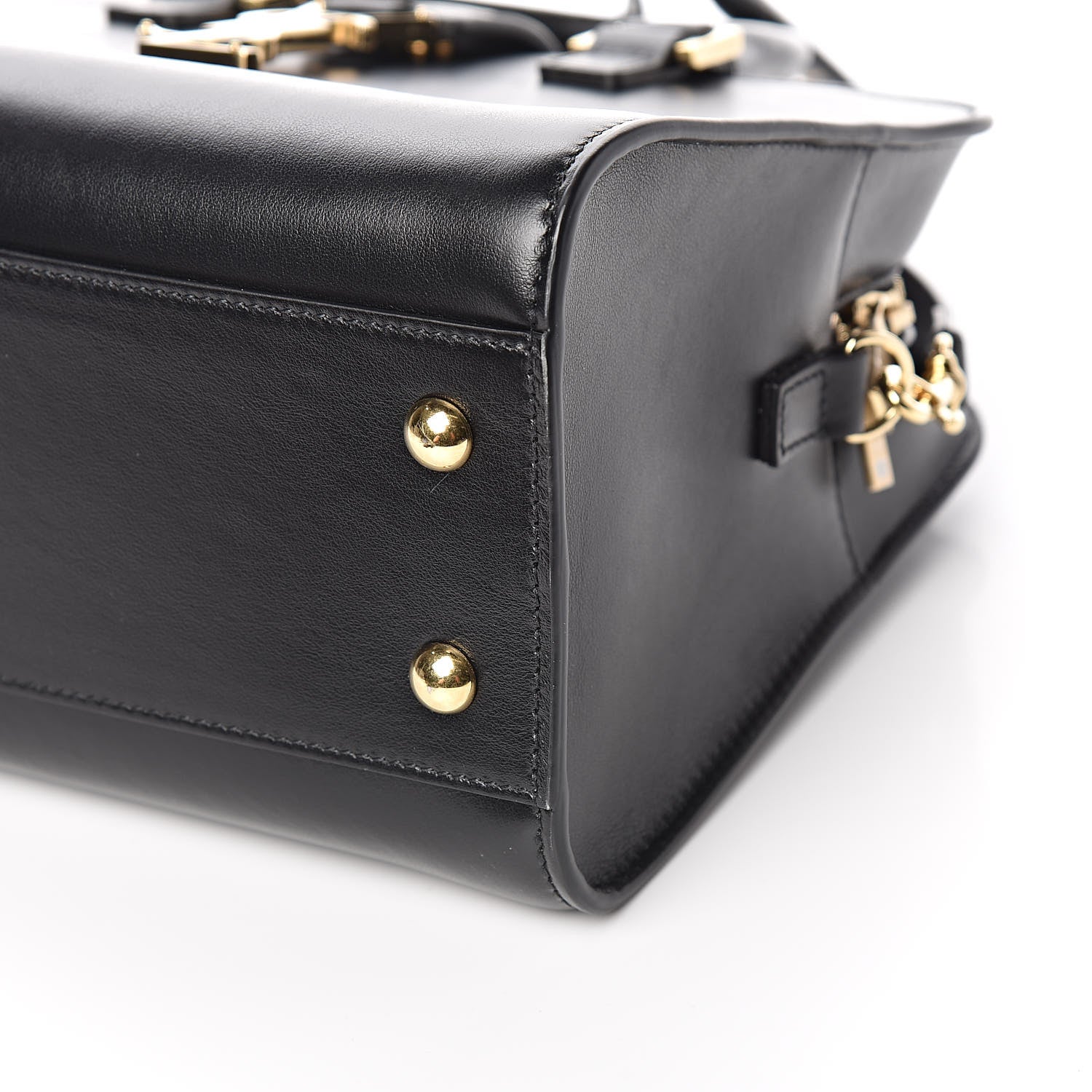 Saint Laurent Calfskin Monogram Baby Cabas Black 9 of 10
