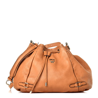 MCM Calfskin Ottomar Drawstring Shoulder Bag Sandstone 1 of 8