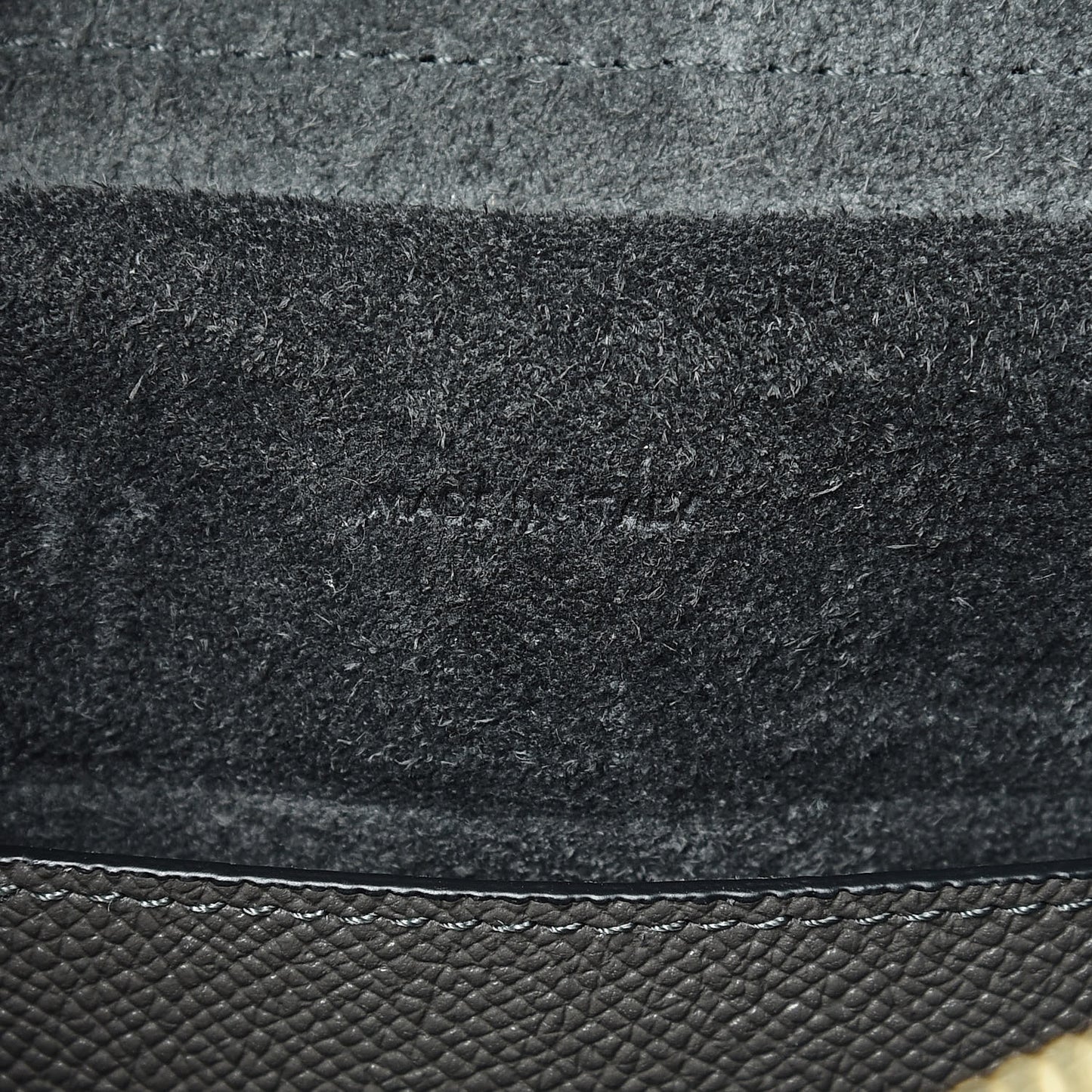 Baby Grained Calfskin Micro Belt Bag Grey