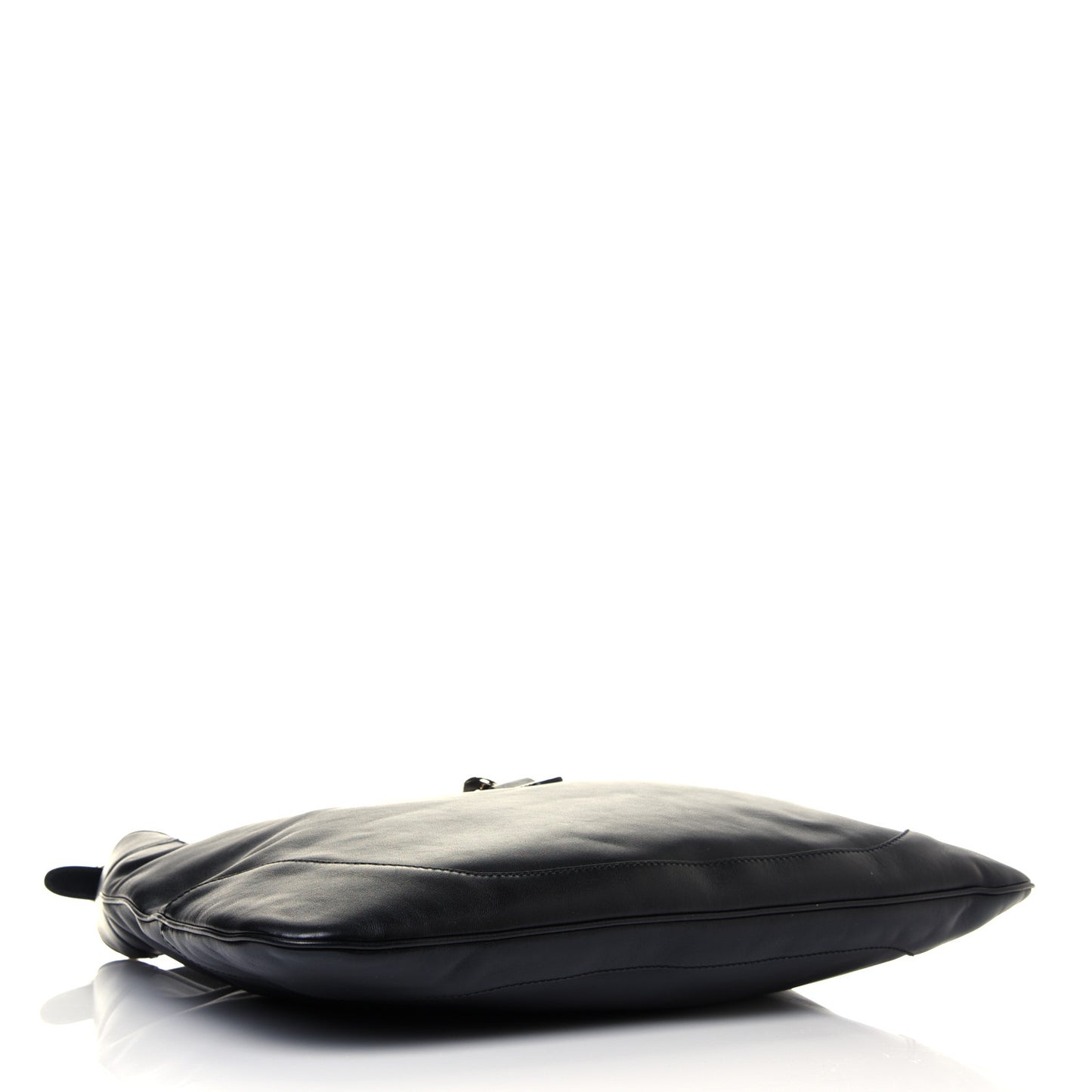 Calfskin Large Jackie O Bouvier Hobo Black