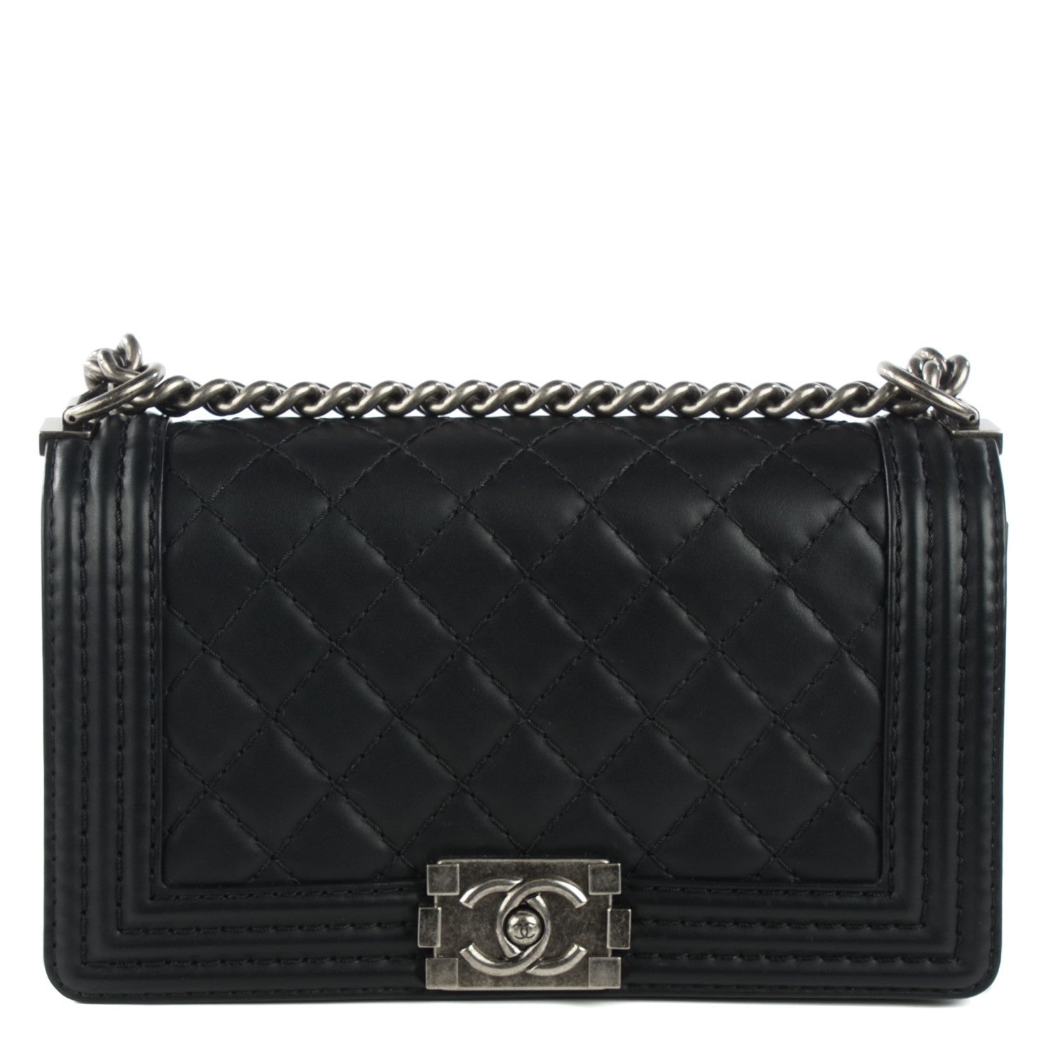 Chanel Calfskin Quilted Medium Boy Flap Black 1 of 9