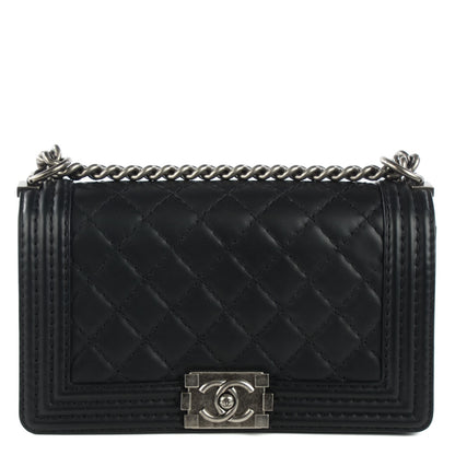 Chanel Calfskin Quilted Medium Boy Flap Black 1 of 9