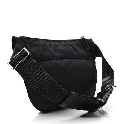 Prada Tessuto Nylon Soft Calfskin Sling Belt Bag Black 2 of 7