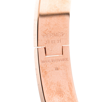 Hermes Enamel Narrow Clic Clac H Bracelet GM Marron Glace 4 of 5